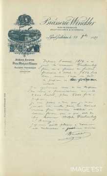 Certificat de la Brasserie Winckler (Lyon)